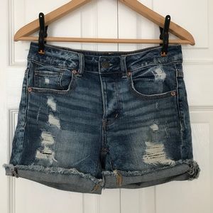 AE ripped jean shorts